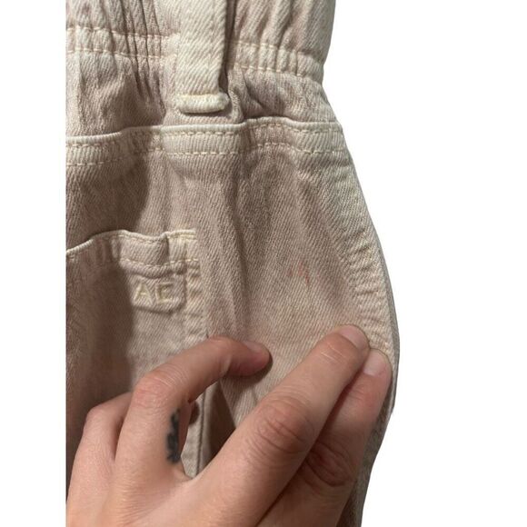 American Eagle Tan Khaki Drawstring Joggers Size 6 Capsule Staple - Picture 3 of 13